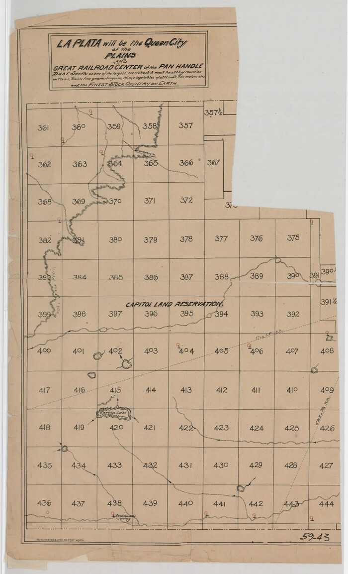 90510, [West half of Deaf Smith County Map], Twichell Survey Records
