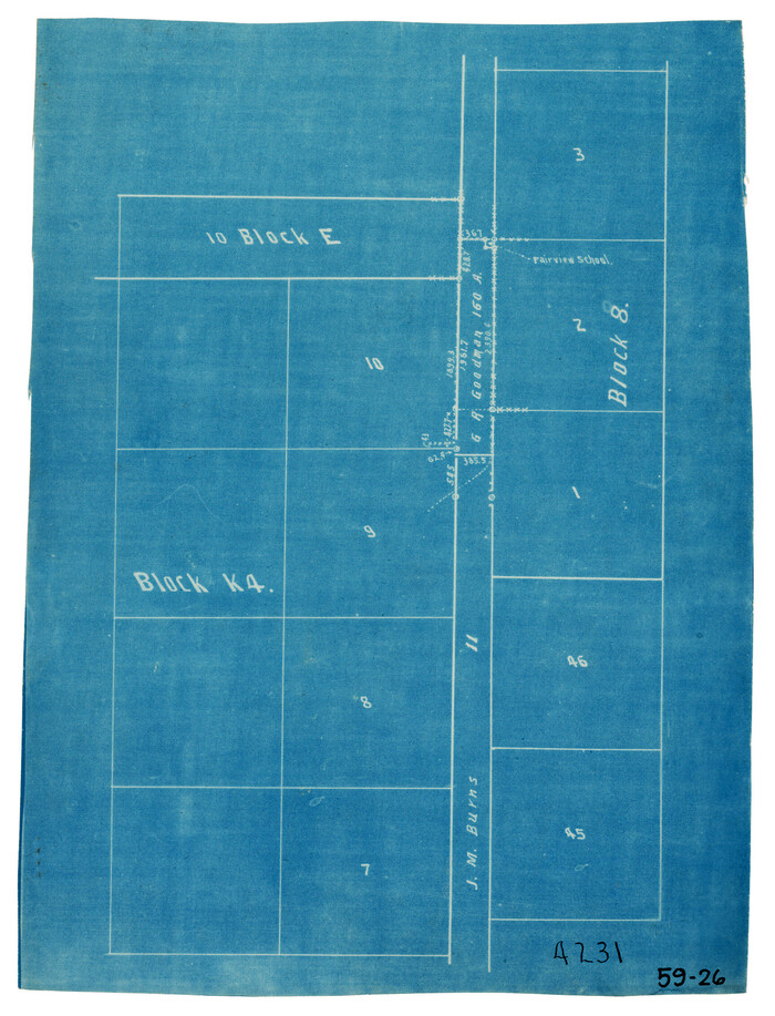 90525, [Strip between Block 8 and Block K4], Twichell Survey Records