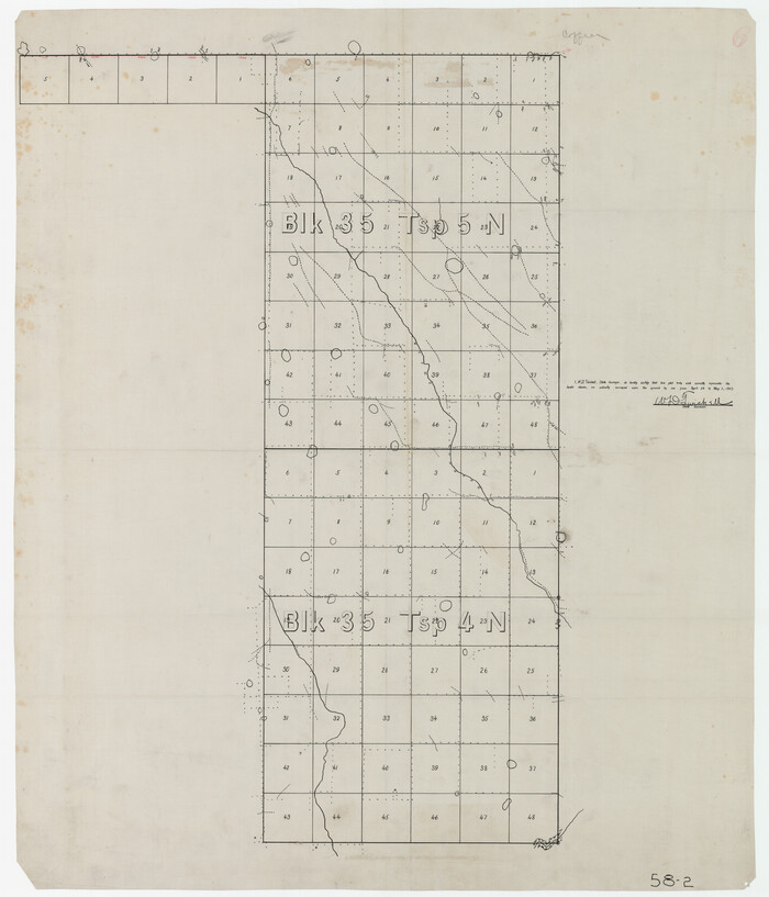 90574, [T. & P. Block 35, Townships 4N and 5N], Twichell Survey Records