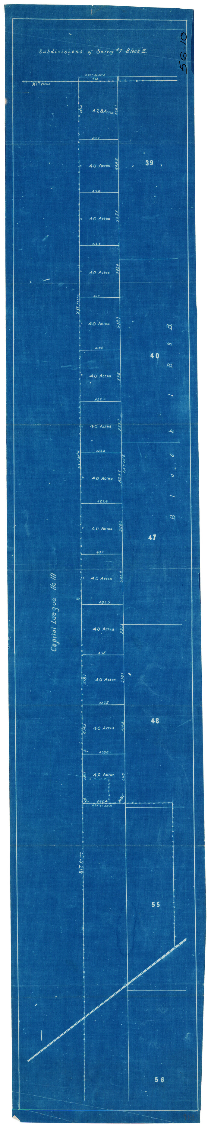 90580, Subdivisions of Survey #1, Block Z, Twichell Survey Records