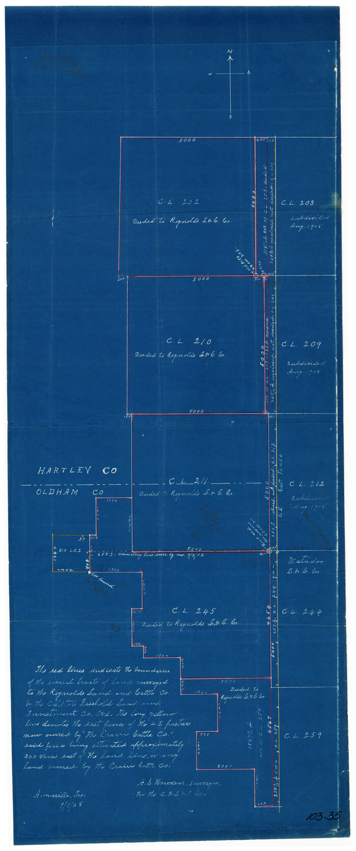 90680, [Reynolds Cattle Company Lands], Twichell Survey Records