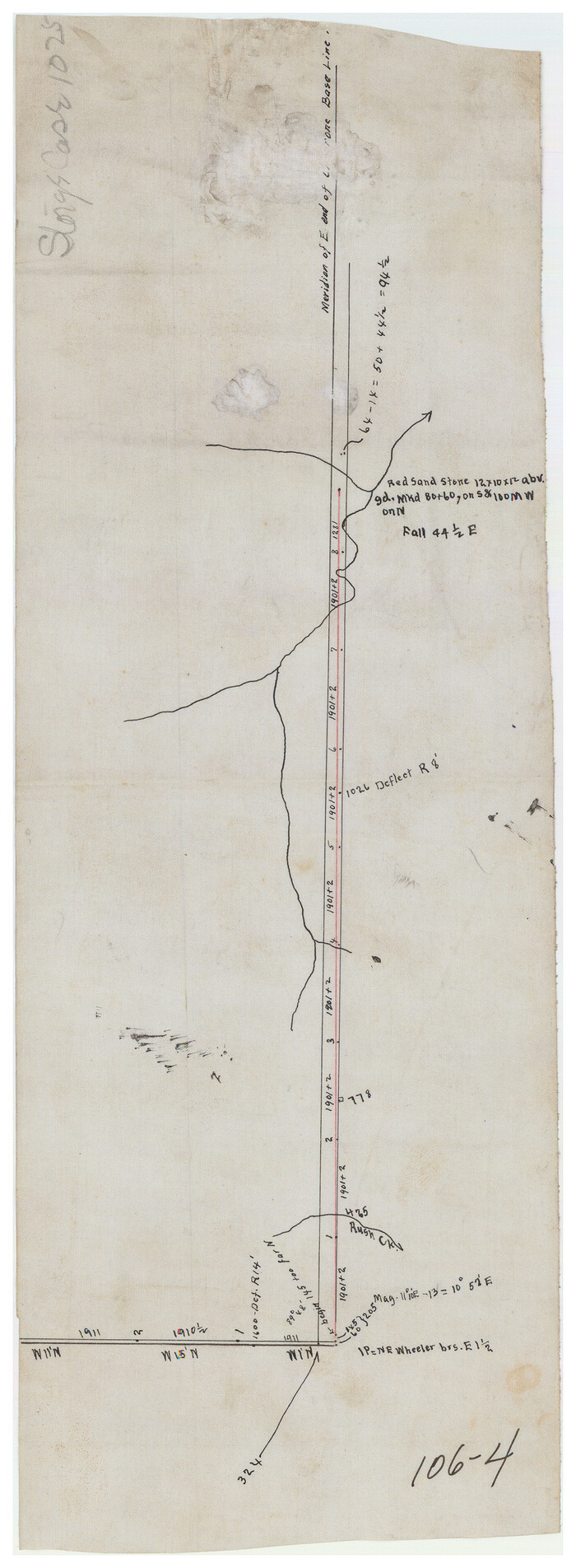 90725, [East Line, Hemphill County], Twichell Survey Records