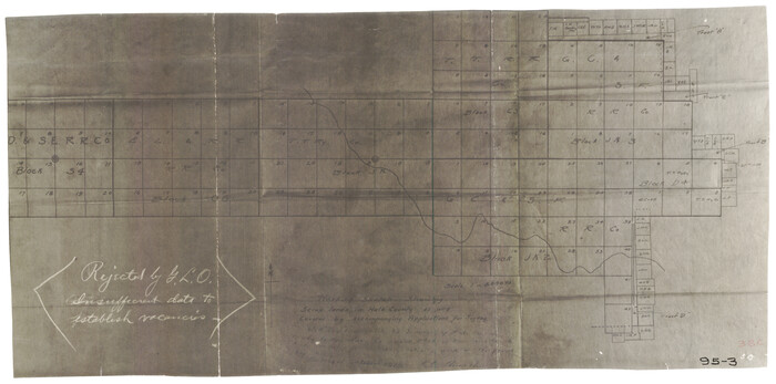 90742, Working Sketch Showing Scrap Lands in Hale County, Twichell Survey Records