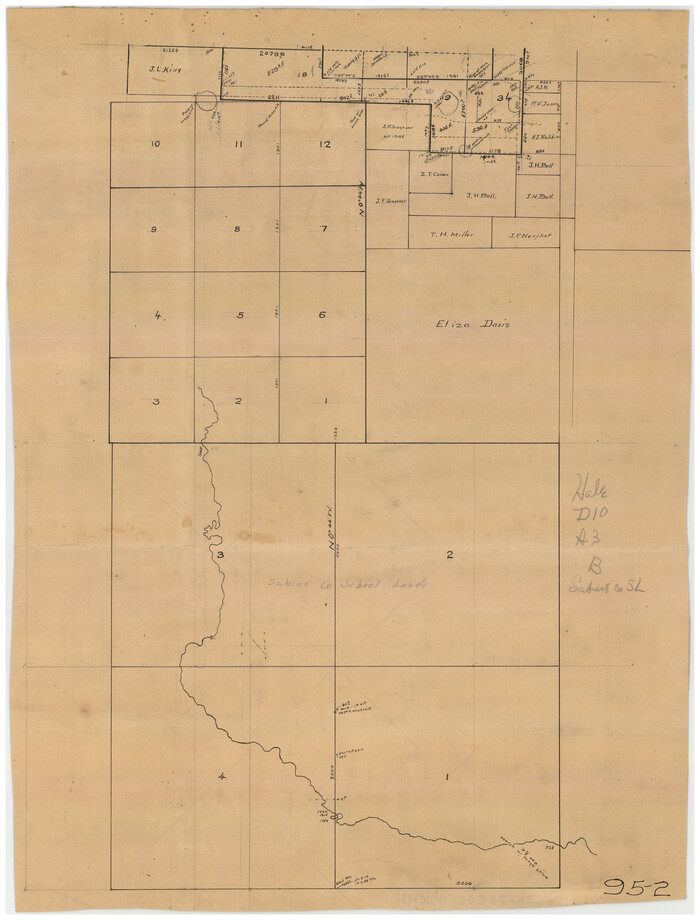 90749, [Sabine County School Land, Block D-10, A3, and B], Twichell Survey Records