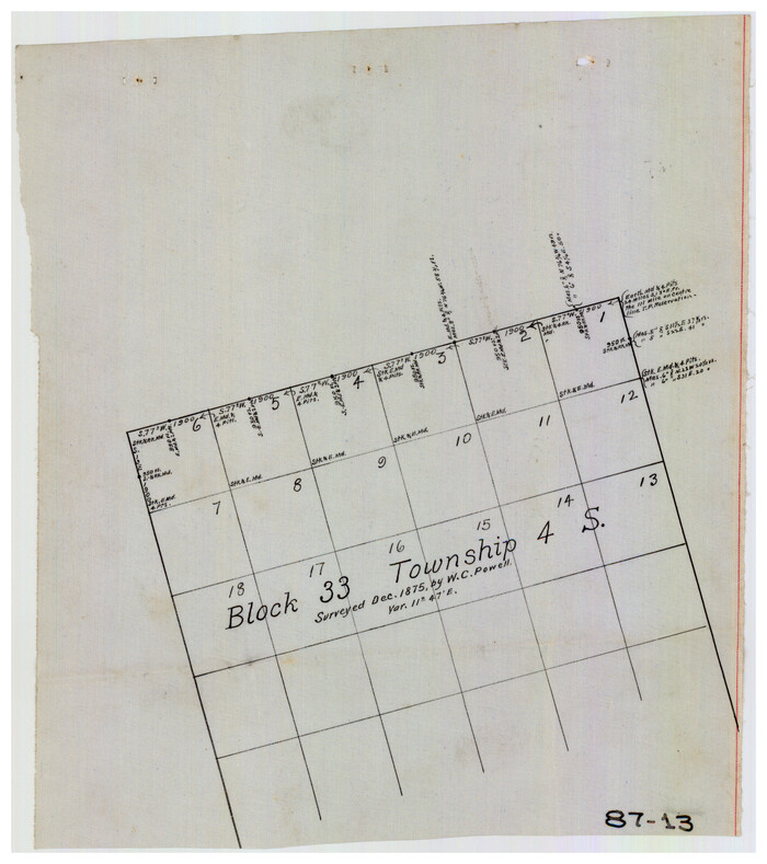 90751, Block 33, Township 5 South, Twichell Survey Records