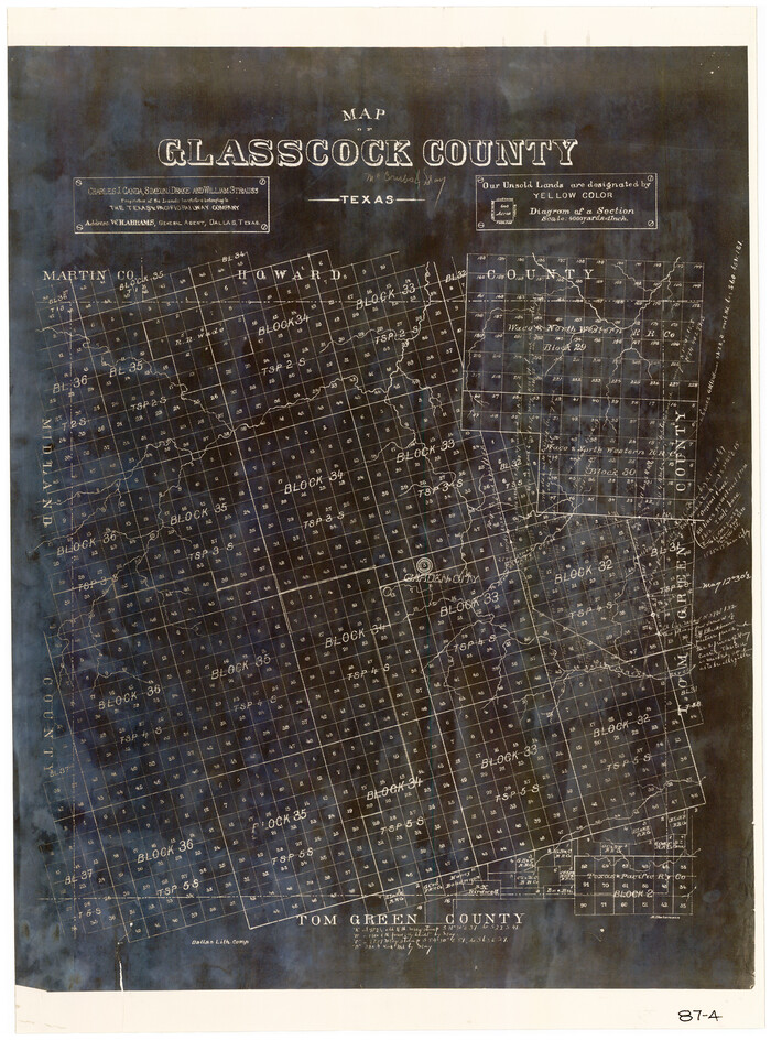 90783, Map of Glasscock County, Twichell Survey Records
