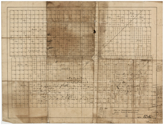 90791, Map of Spearman Lands, Twichell Survey Records