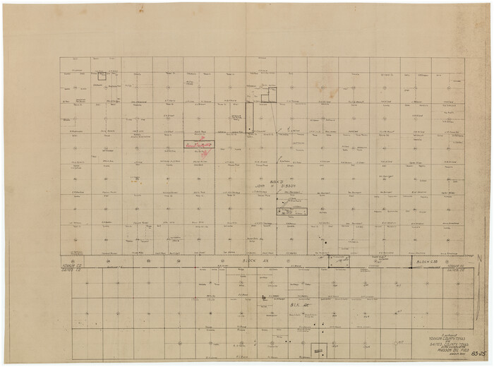 90808, A Portion of Yoakum County, Texas and Gaines County, Texas in the vicinity of the Wasson Oil Field, Twichell Survey Records