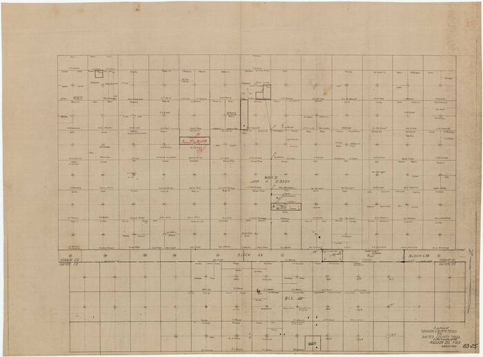90808, A Portion of Yoakum County, Texas and Gaines County, Texas in the vicinity of the Wasson Oil Field, Twichell Survey Records