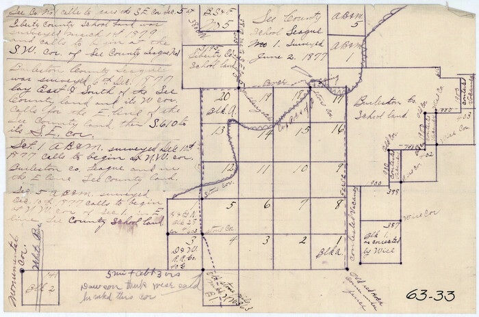 90811, [West part of H. T. & B. Block A and surrounding surveys], Twichell Survey Records
