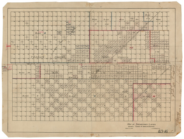 90834, Map of Spearman Lands, Twichell Survey Records