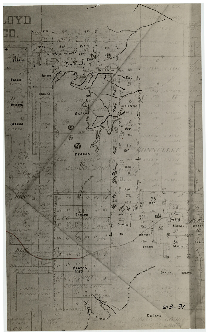 90886, [Lee County School Land and vicinity], Twichell Survey Records