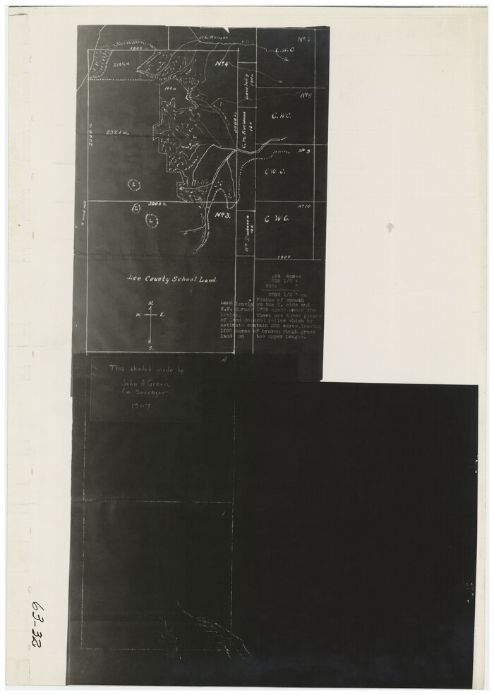 90887, [Area Surrounding Lee County School Land], Twichell Survey Records