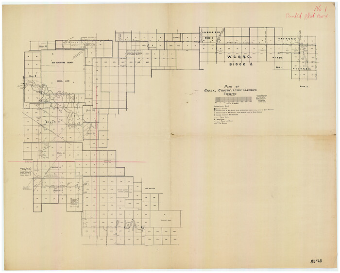 90907, Part of Garza, Crosby, Lynn and Lubbock Counties, Twichell Survey Records