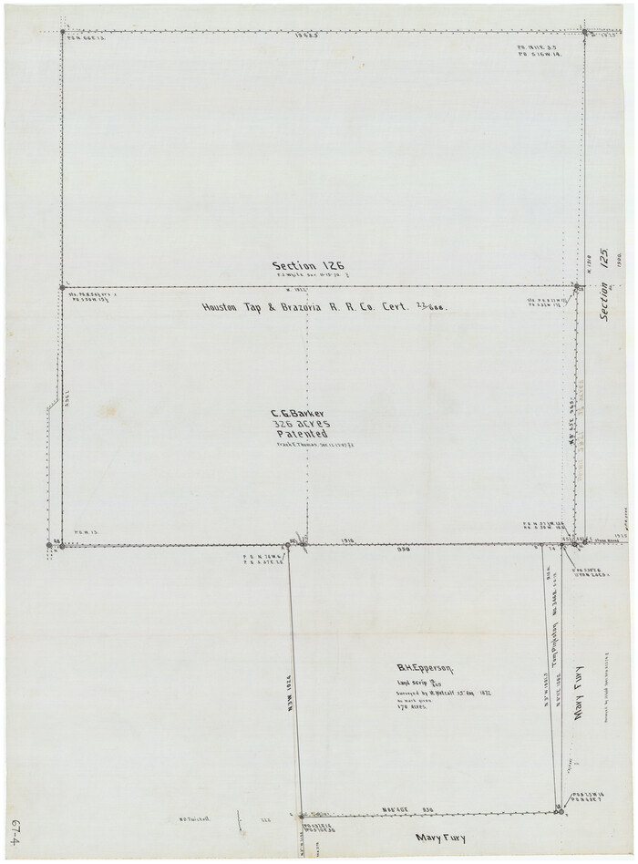 90932, [Sketch showing H. T. & B. section 126 and B. H. Epperson], Twichell Survey Records