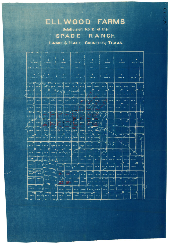 90986, Ellwood Farms Subdivision Number 2 of the Spade Ranch, Twichell Survey Records