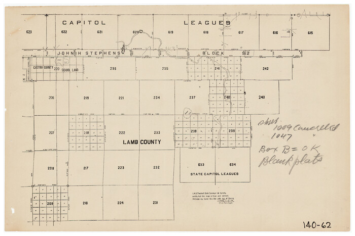 91013, [Capitol Leagues in Lamb County], Twichell Survey Records
