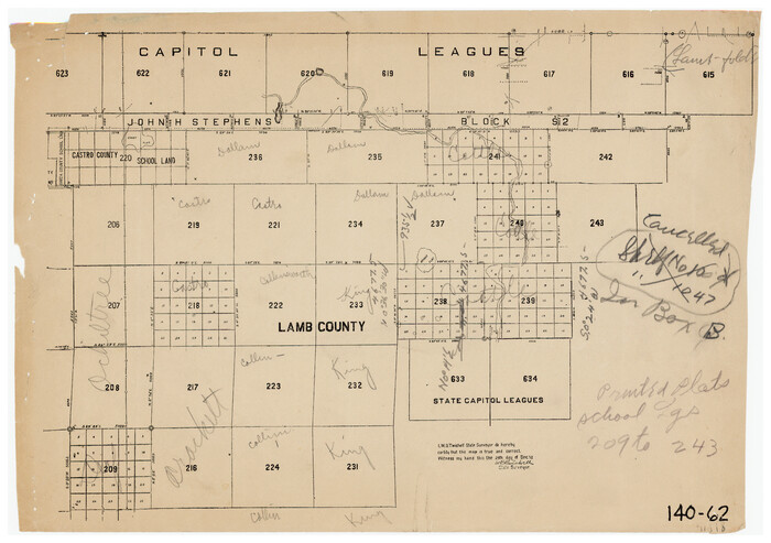 91015, [Capitol Leagues in Lamb County], Twichell Survey Records