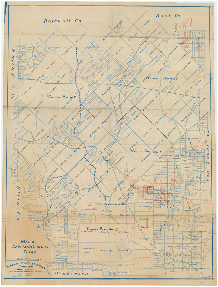 91029, Map of Kaufman County, Texas, Twichell Survey Records