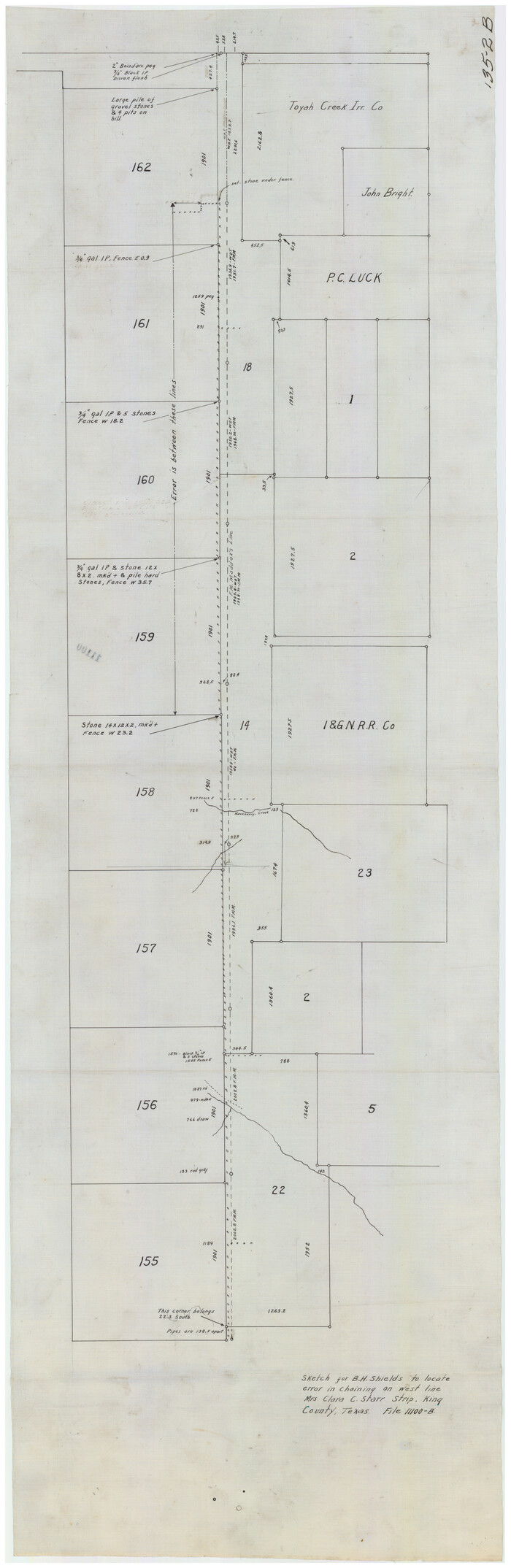 91037, [Sections 155-162, Toyah Creek Irrigation Company and surrounding surveys], Twichell Survey Records
