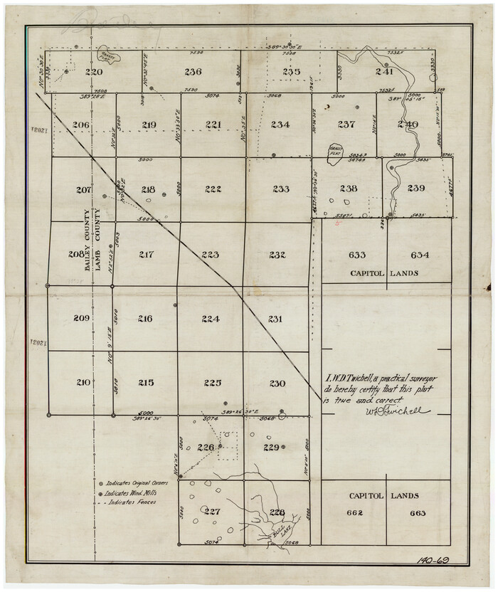91073, [Leagues in Northwest Lamb County], Twichell Survey Records
