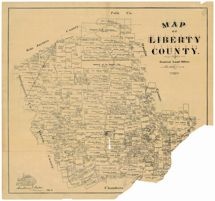 91079, Map of Liberty County, Twichell Survey Records