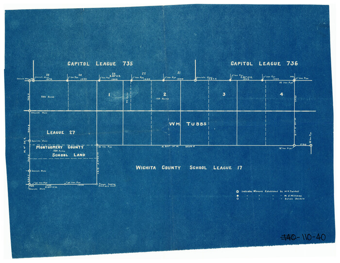 91127, [League 27, Montgomery County School Land, William Tubbs Survey], Twichell Survey Records