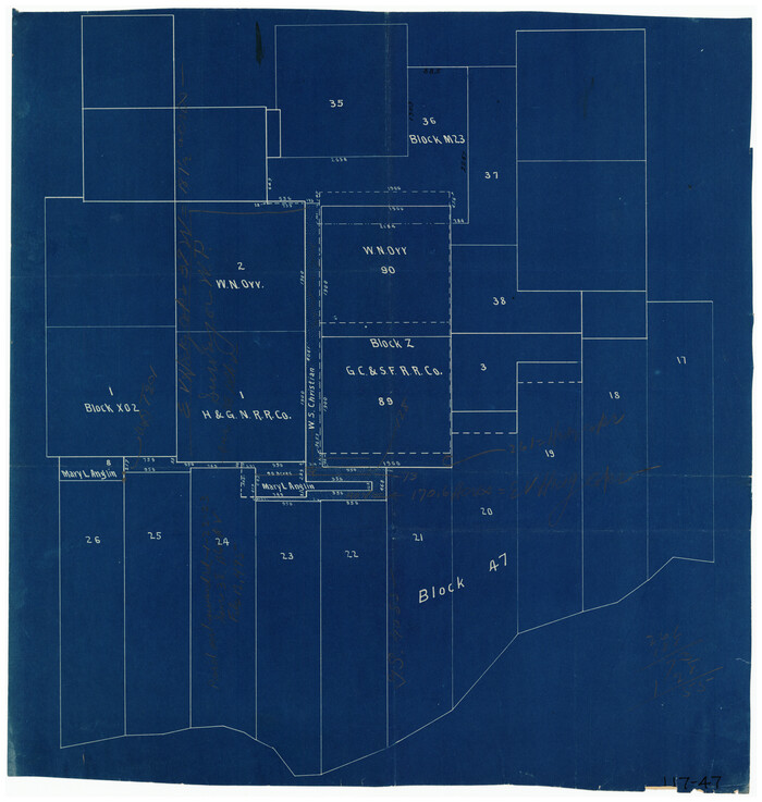 91159, [H. & T. C. RR. Company, Block 47 and vicinity], Twichell Survey Records