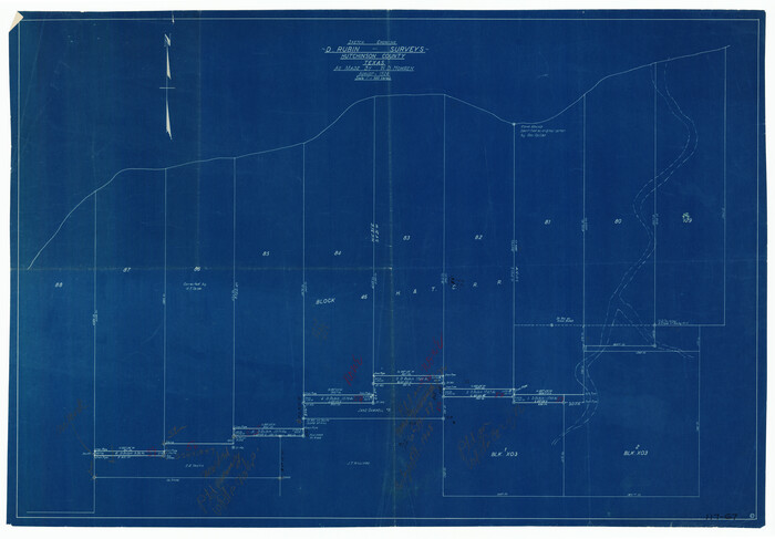 91165, Sketch Showing D. Rubin Surveys, Twichell Survey Records