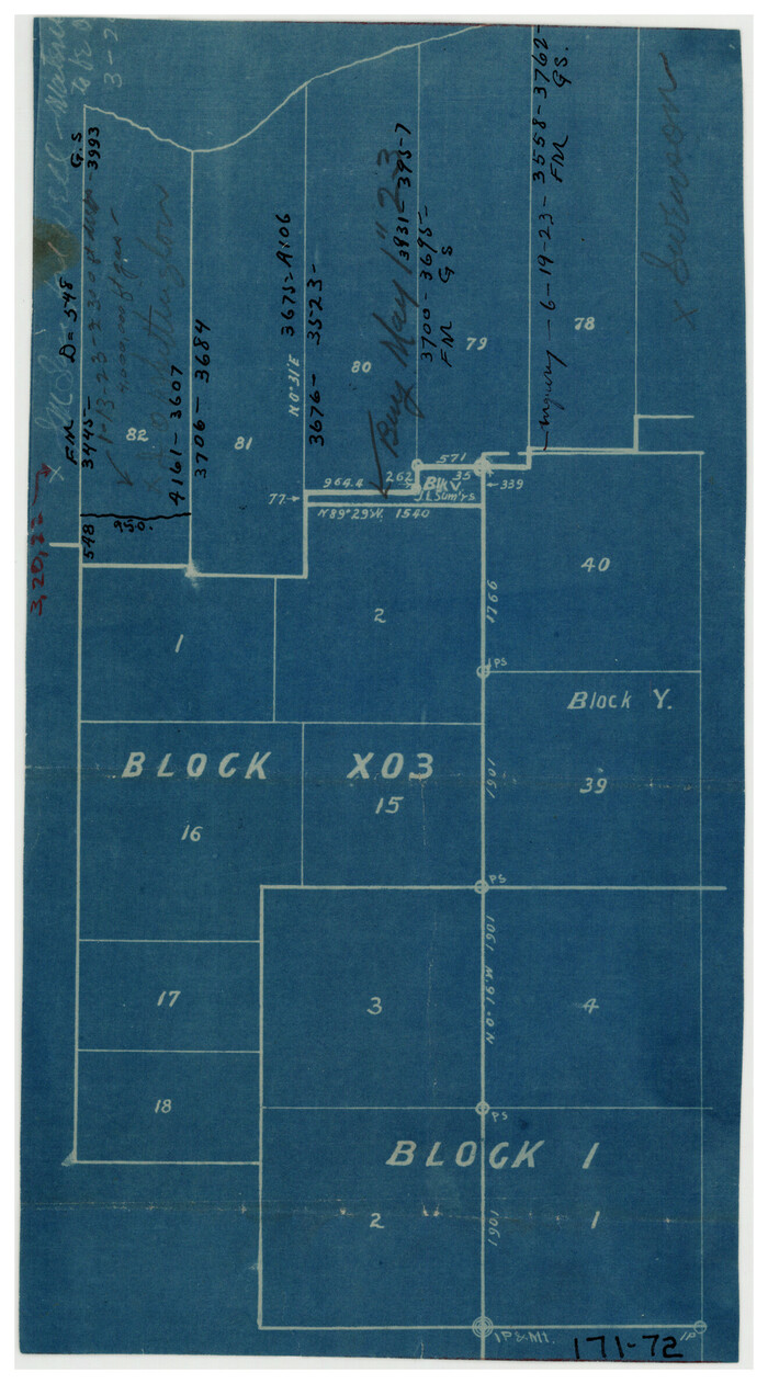 91167, [Blocks XO3 and I], Twichell Survey Records