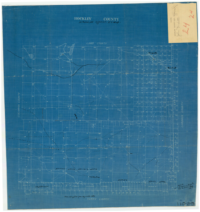 91195, Hockley County Map, Twichell Survey Records