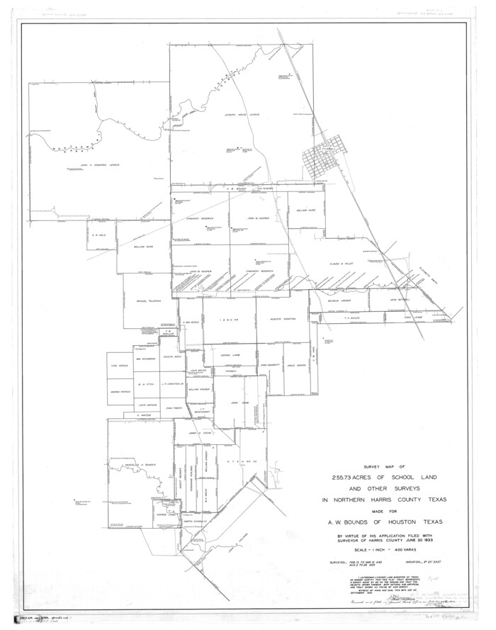 9121, Harris County Rolled Sketch F, General Map Collection