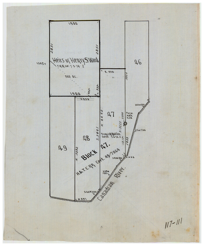 91220, [H. & T. C. RR. Company Block 47, Sections 46, 47, 48, and 49], Twichell Survey Records