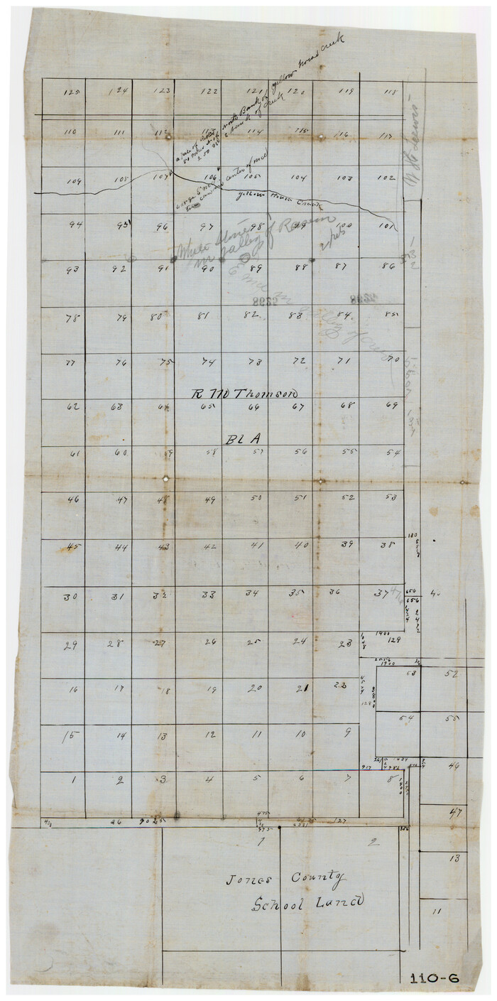 91222, [R. M. Thompson, Block A and Part of Jones County School Land], Twichell Survey Records