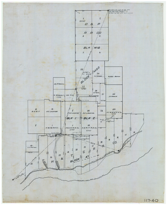 91244, [Blocks M18, M23, I, Z, and Block 47, Sections 16-28], Twichell Survey Records