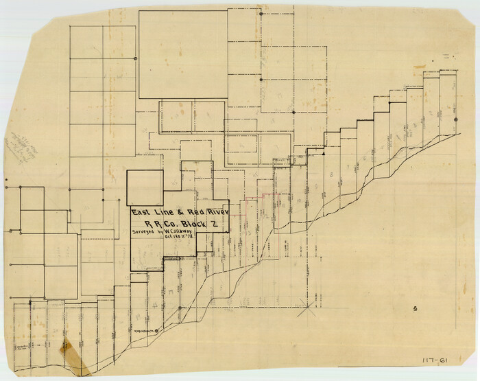 91256, [East Line and Red River Railroad Company, Block Z and vicinity], Twichell Survey Records