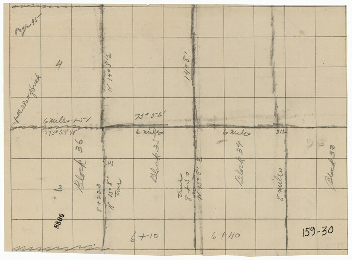 91288, [Parts of Blocks 33, 34, 35, and 36, Township 3 North], Twichell Survey Records