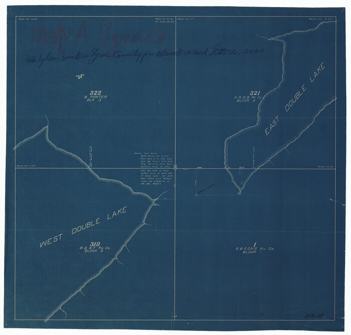 91298, [Double Lakes Area Northwest of Tohoka, Block 3, Surveys 319, 321, and 322], Twichell Survey Records