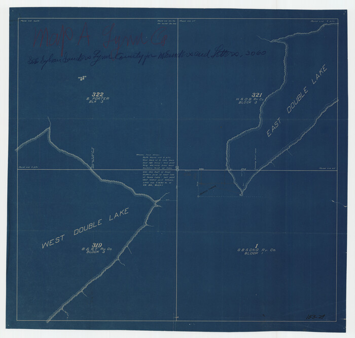 91298, [Double Lakes Area Northwest of Tohoka,  Block 3, Surveys 319, 321, and 322], Twichell Survey Records