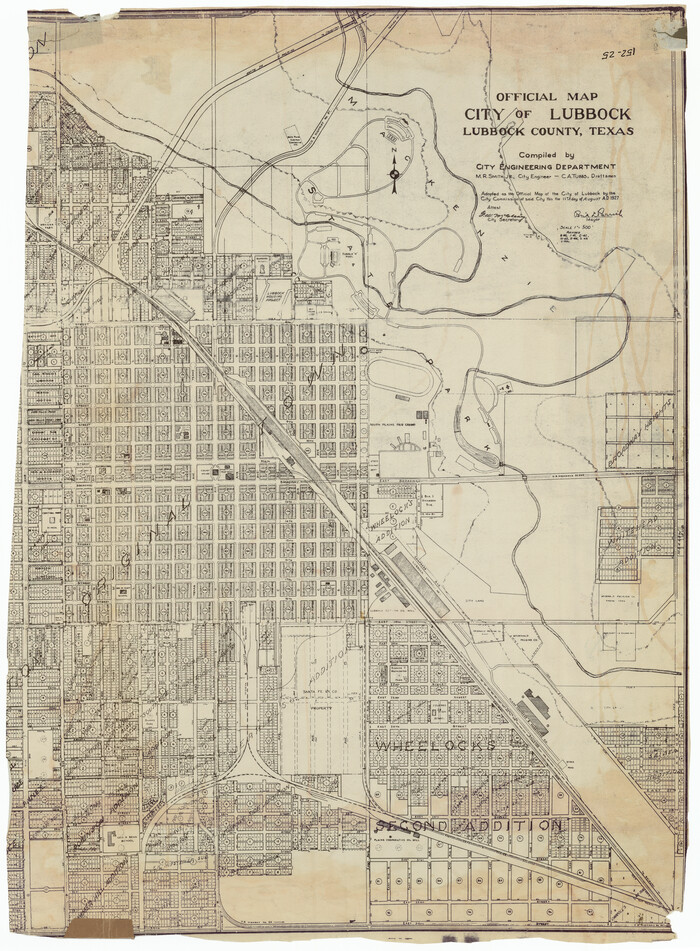 91329, Official Map, City of Lubbock, Lubbock County, Texas, Twichell Survey Records