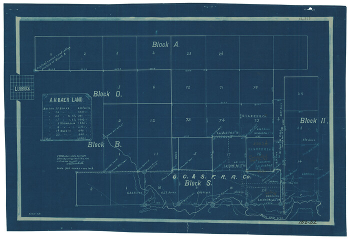 91334, A. H. Baer Land, Twichell Survey Records