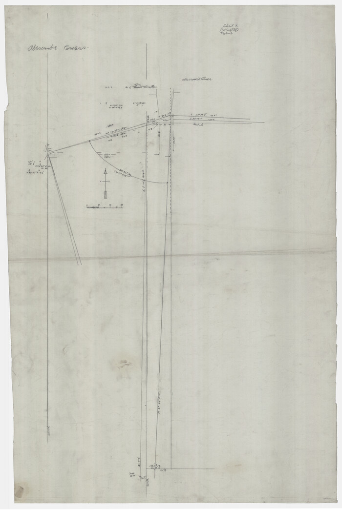 91350, [Worksheets related to the Wilson Strickland survey and vicinity], Twichell Survey Records
