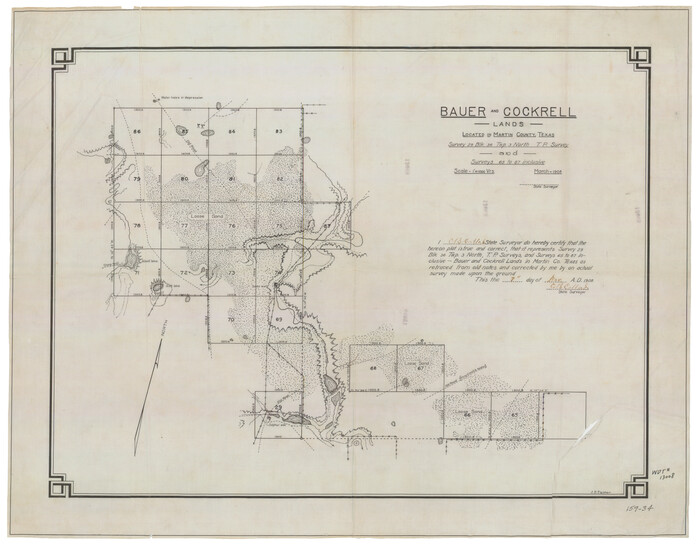 91365, Bauer & Cockrell Lands Located in Martin County, Texas, Twichell Survey Records