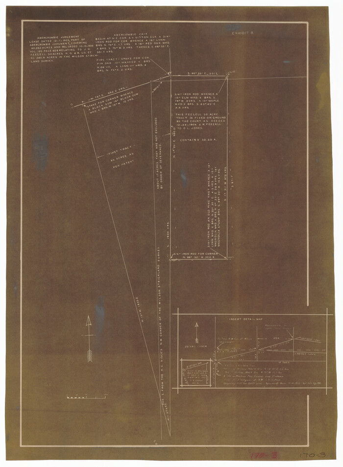 91369, [Strickland Survey Sketch Showing Abercrombie Corner, Exhibit C], Twichell Survey Records