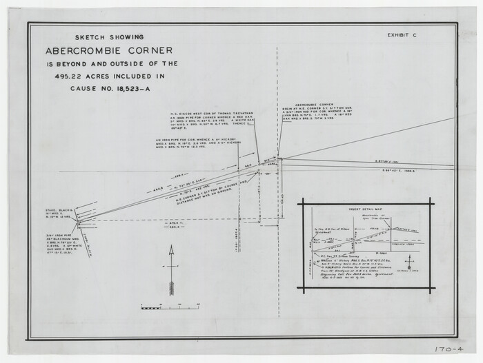 91370, [Strickland Survey Sketch Showing Abercrombie Corner, Exhibit C], Twichell Survey Records