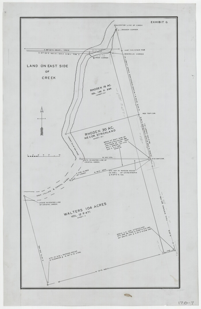 91372, [Land on East Side of Creek, Exhibit G], Twichell Survey Records