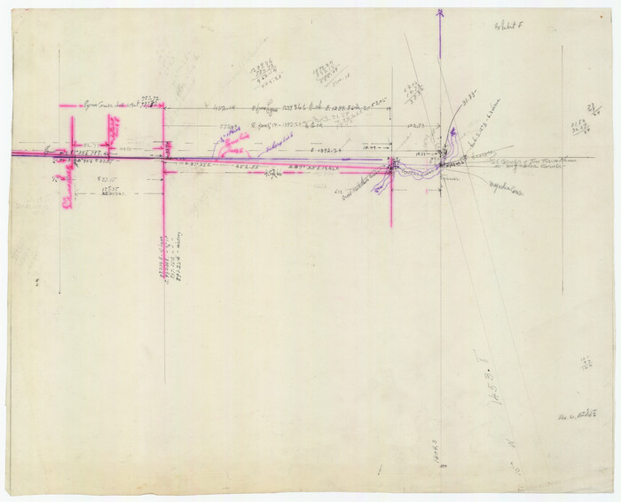 91381, [Worksheets related to the Wilson Strickland survey and vicinity], Twichell Survey Records