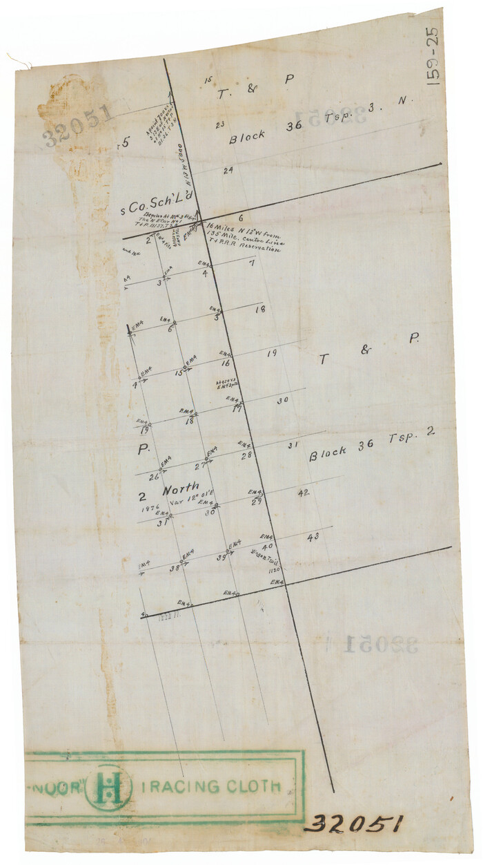 91395, [East Part of Block 37, Township 2 North], Twichell Survey Records