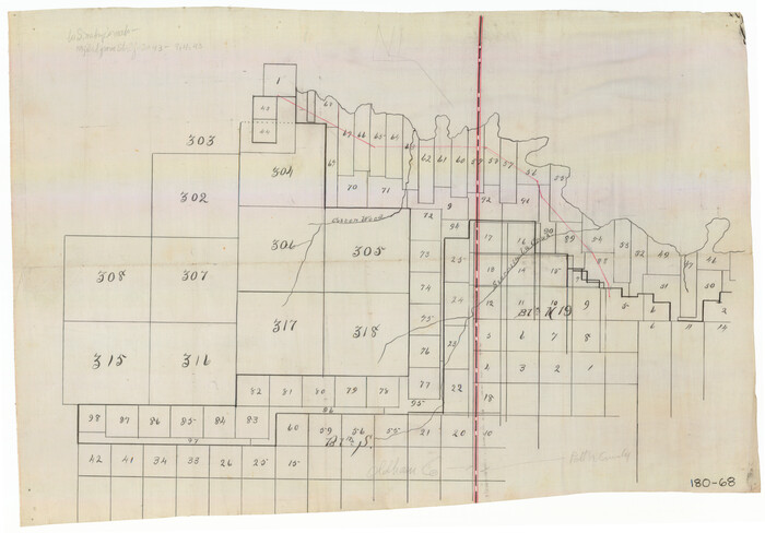 91481, [Leagues 302- 308, 315- 318, Portions of Blocks S and M19, on Oldham-Potter County Line], Twichell Survey Records