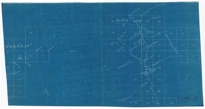 91499, [Block 28, Showing Edwards Ranch], Twichell Survey Records